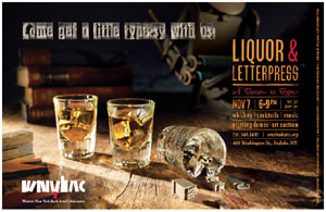 WNY Book Arts Center - Liquor & Letterpress (poster horizontal)