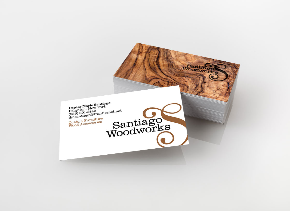 Santiago Woodworks identity
