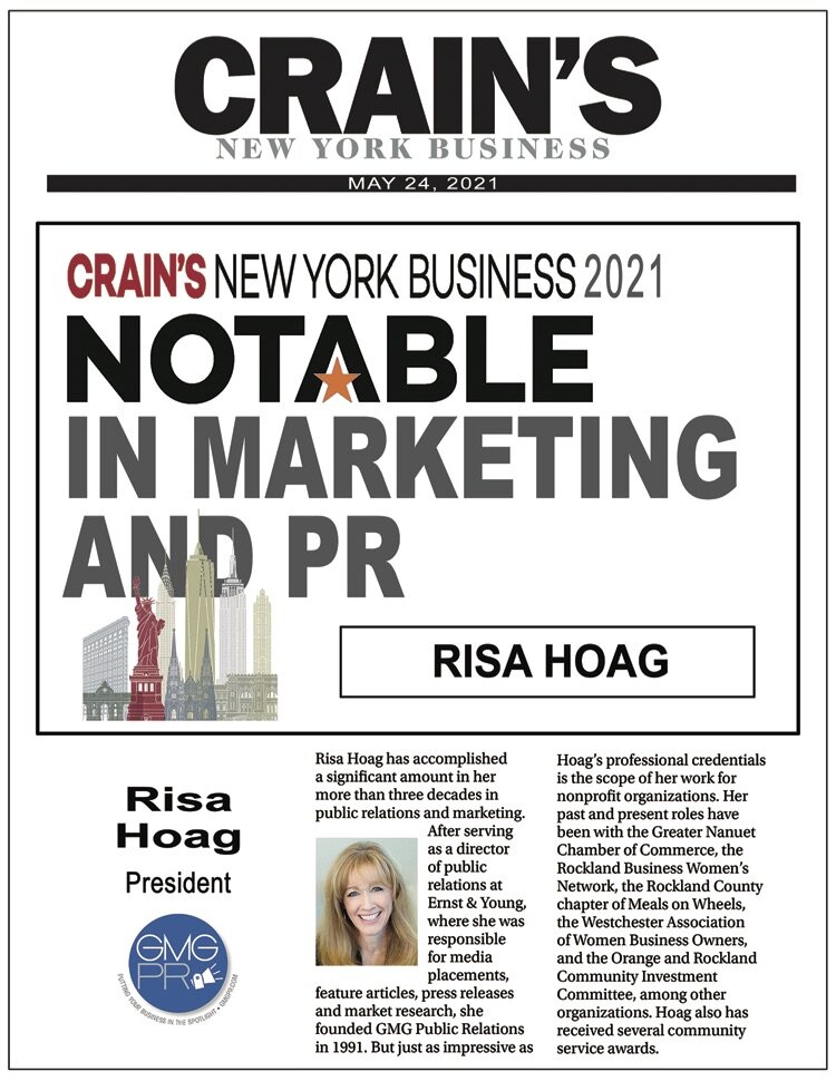 Risa Hoag was recently featured in Crain's for her accomplishments. 