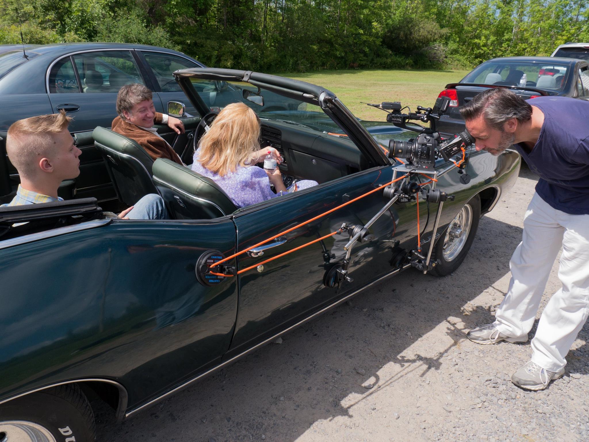 Filming car scene