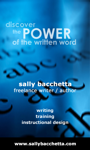 Sally Bacchetta - Freelance Writer / Instructional Designer Featured Graphic