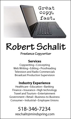 Robert Schalit Freelance Copywriter